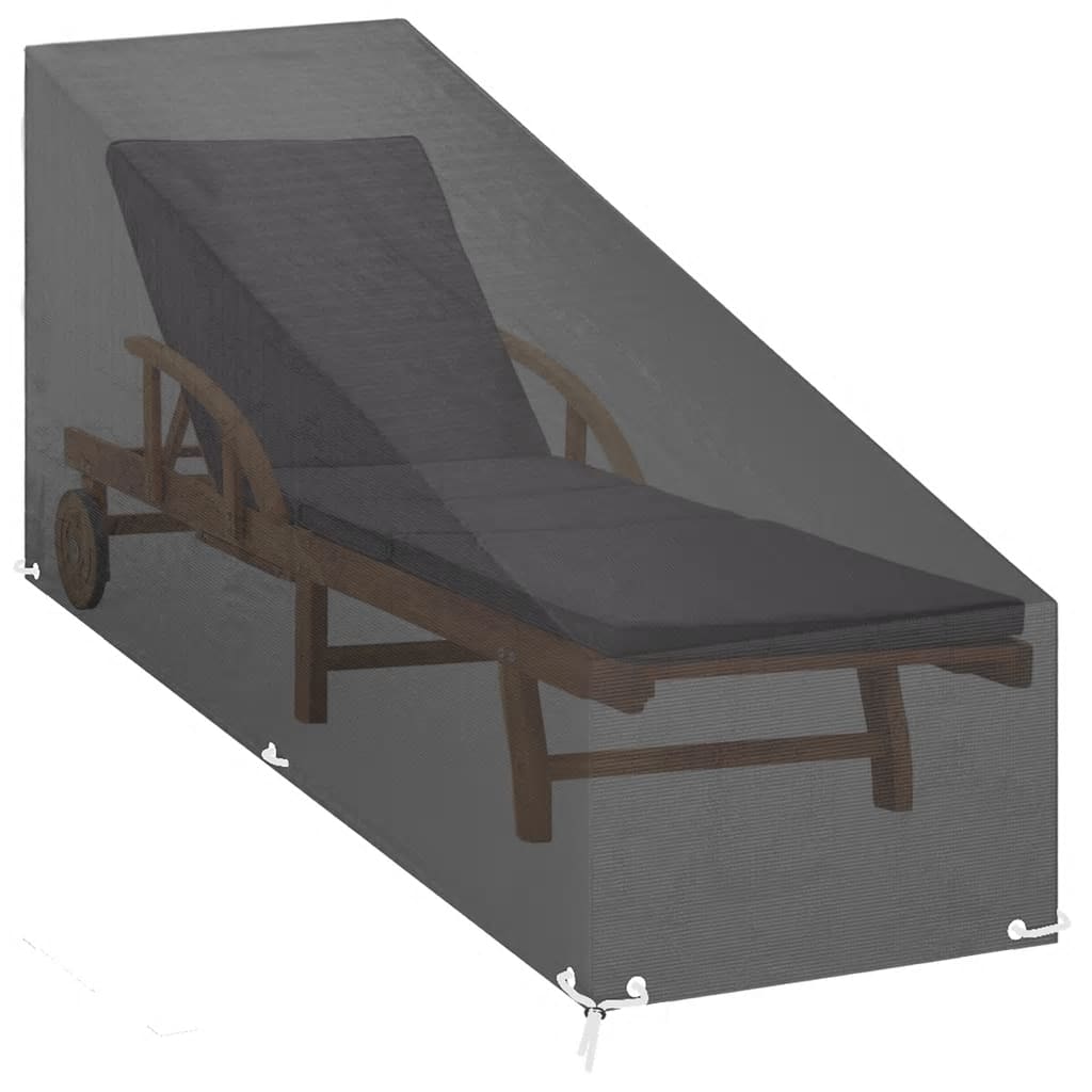 vidaXL Sunlounger Cover 12 Eyelets 200x65x35/60 cm Polyethylene