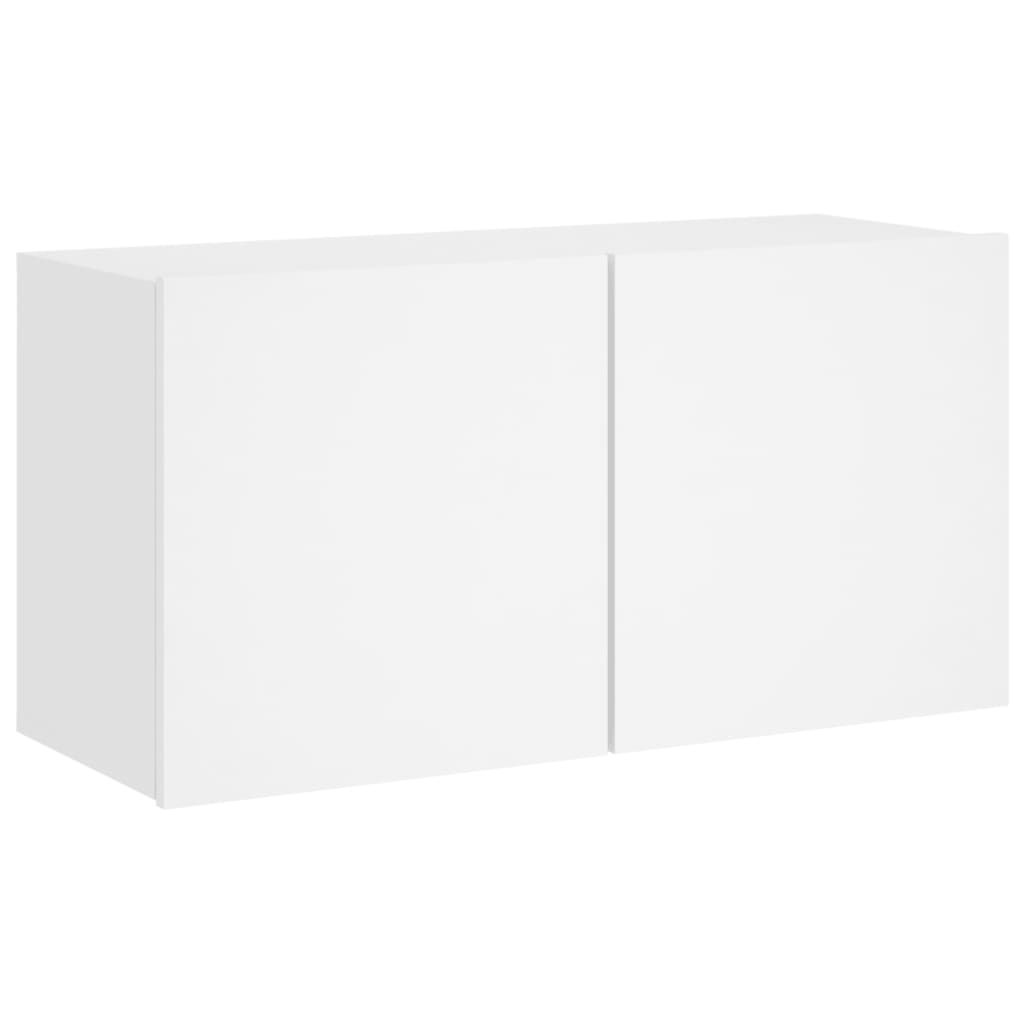 vidaXL 4 Piece TV Wall Units White Engineered Wood