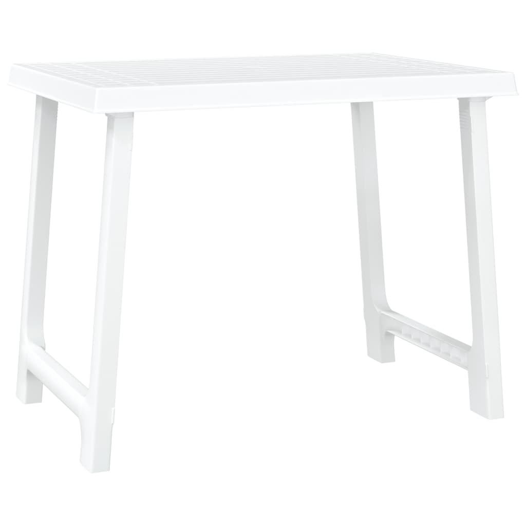 vidaXL Camping Table White 79x56x64 cm PP Wooden Look