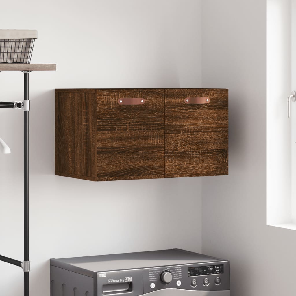 vidaXL Wall Cabinet Brown Oak 60x36.5x35 cm Engineered Wood