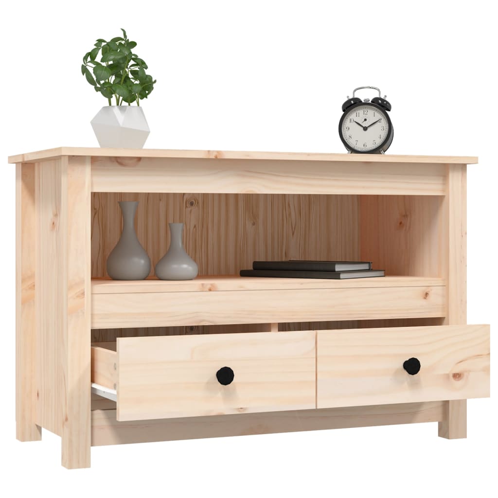 vidaXL TV Cabinet 79x35x52 cm Solid Wood Pine