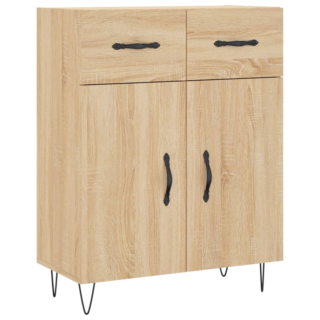 vidaXL Sideboard Sonoma Oak 69.5x34x90 cm Engineered Wood