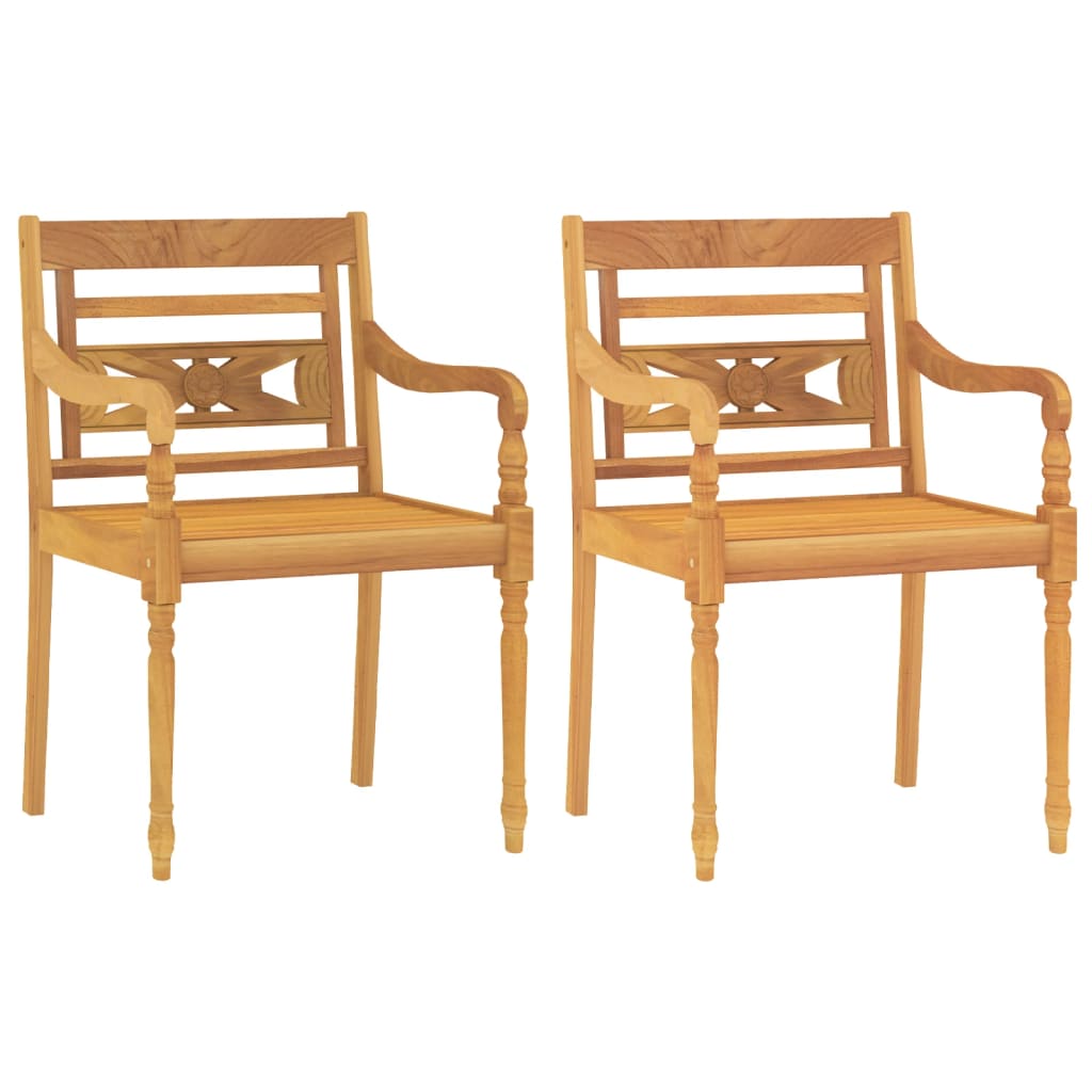 vidaXL 3 Piece Garden Dining Set Solid Wood Teak