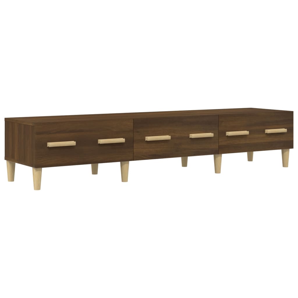 vidaXL TV Cabinet Brown Oak 150x34.5x30 cm Engineered Wood