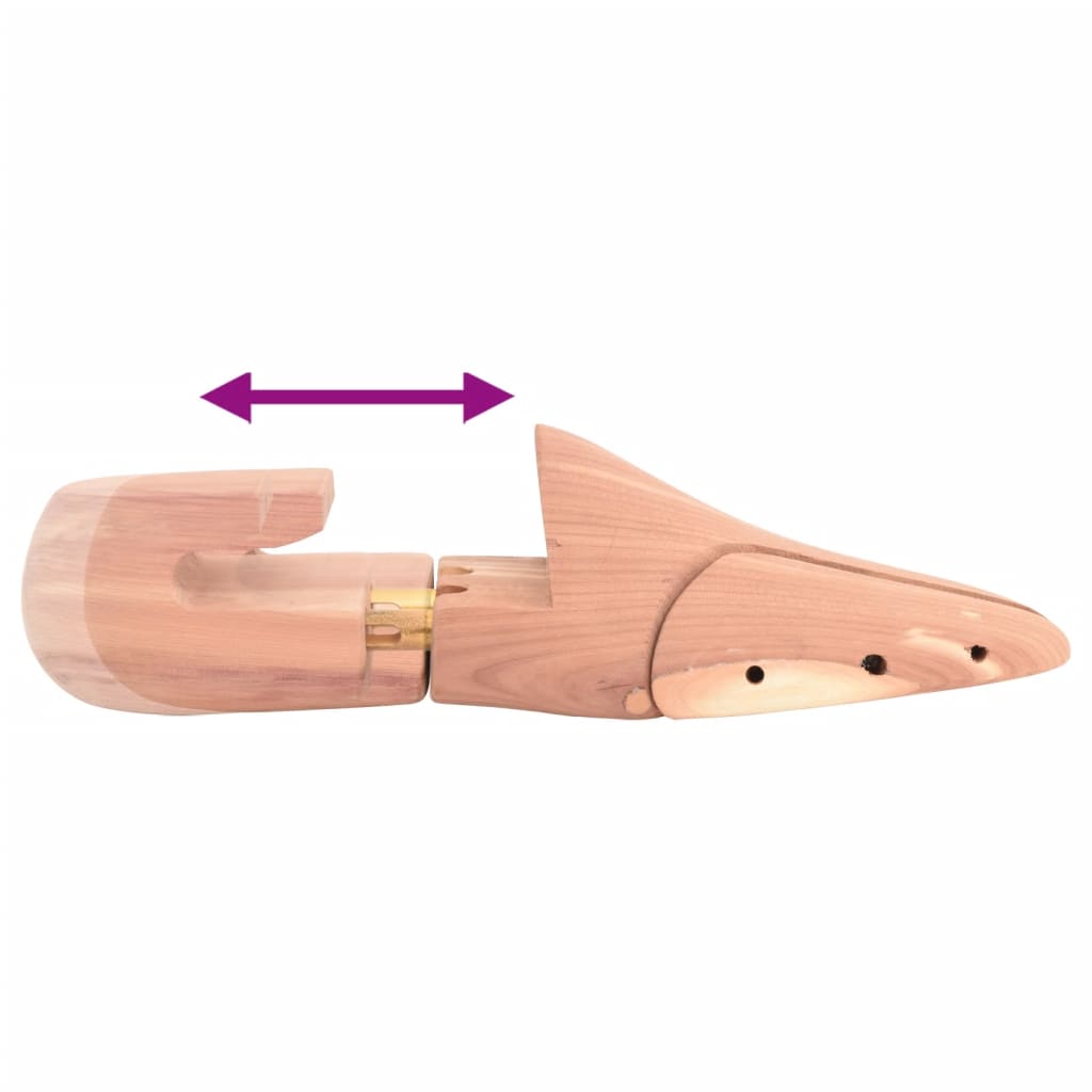 vidaXL Shoe Stretcher with Shoe Horn EU 44-45 Solid Wood Cedar