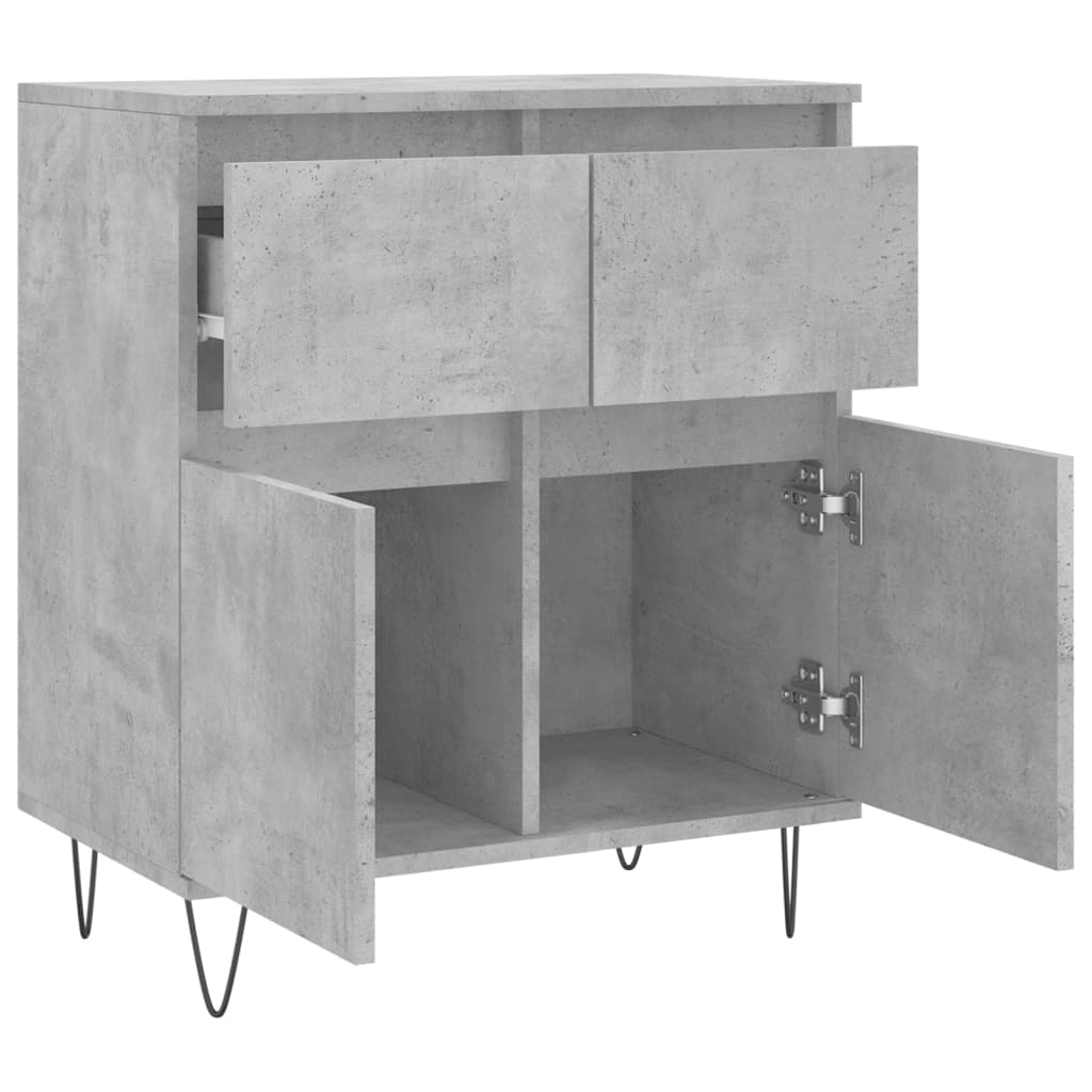 vidaXL Sideboard Concrete Grey 60x35x70 cm Engineered Wood