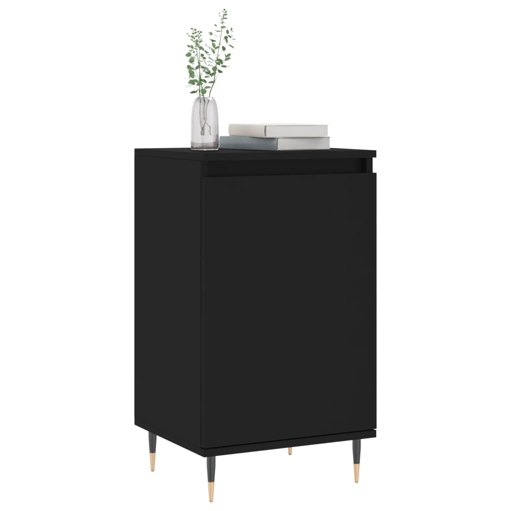 vidaXL Sideboards 2 pcs Black 40x35x70 cm Engineered Wood