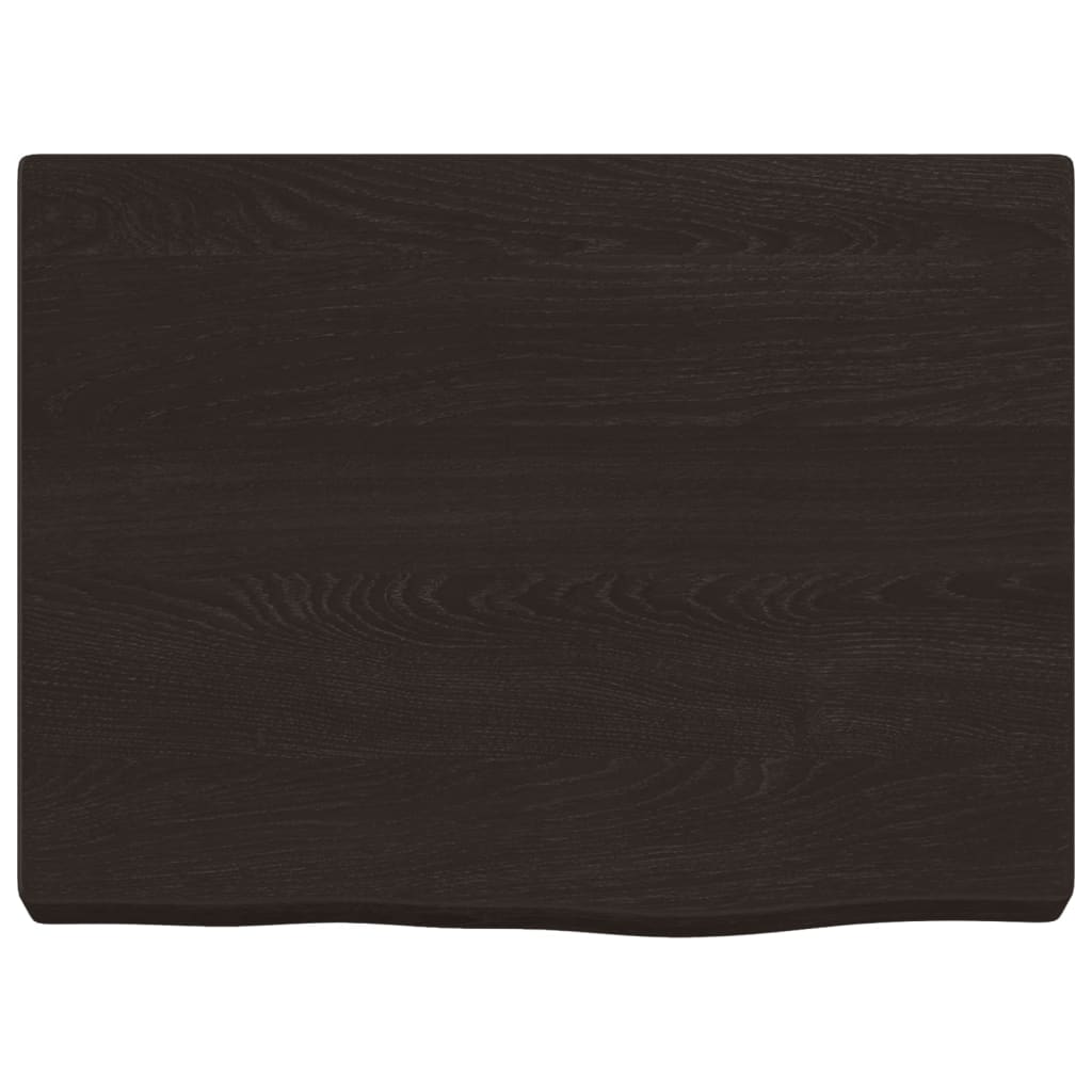 vidaXL Bathroom Countertop Dark Brown 40x30x(2-4) cm Treated Solid Wood