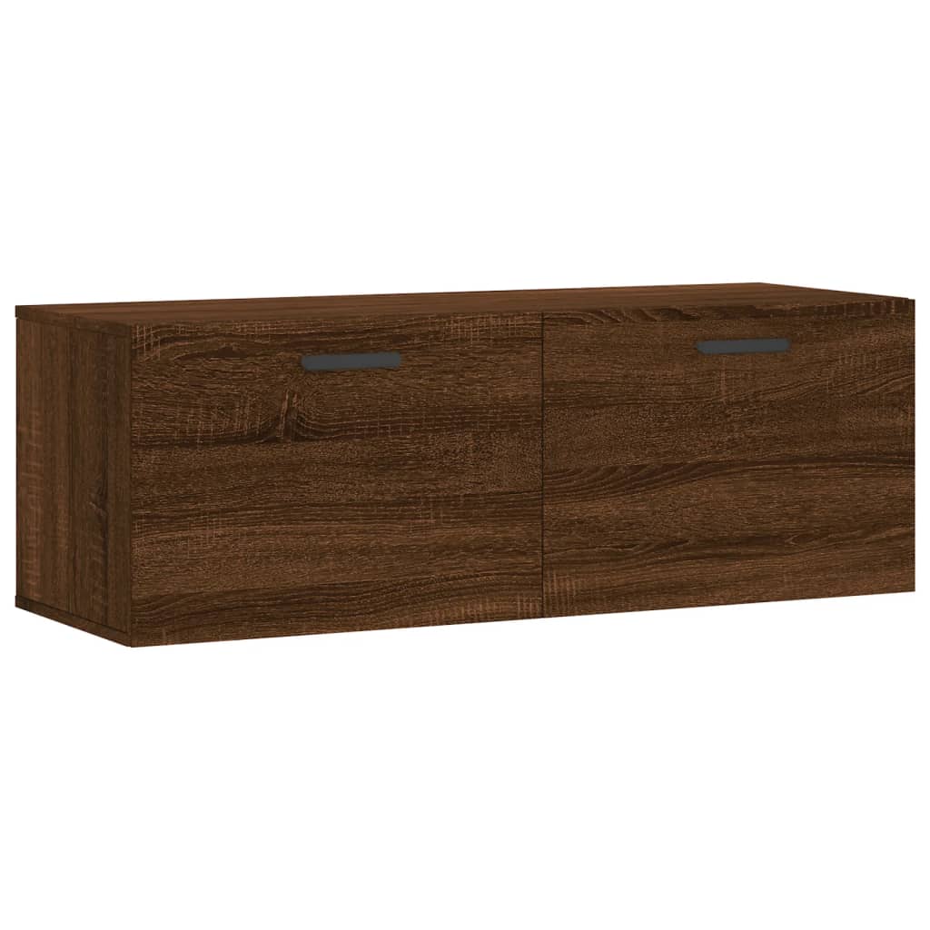 vidaXL Wall Cabinet Brown Oak 100x36.5x35 cm Engineered Wood