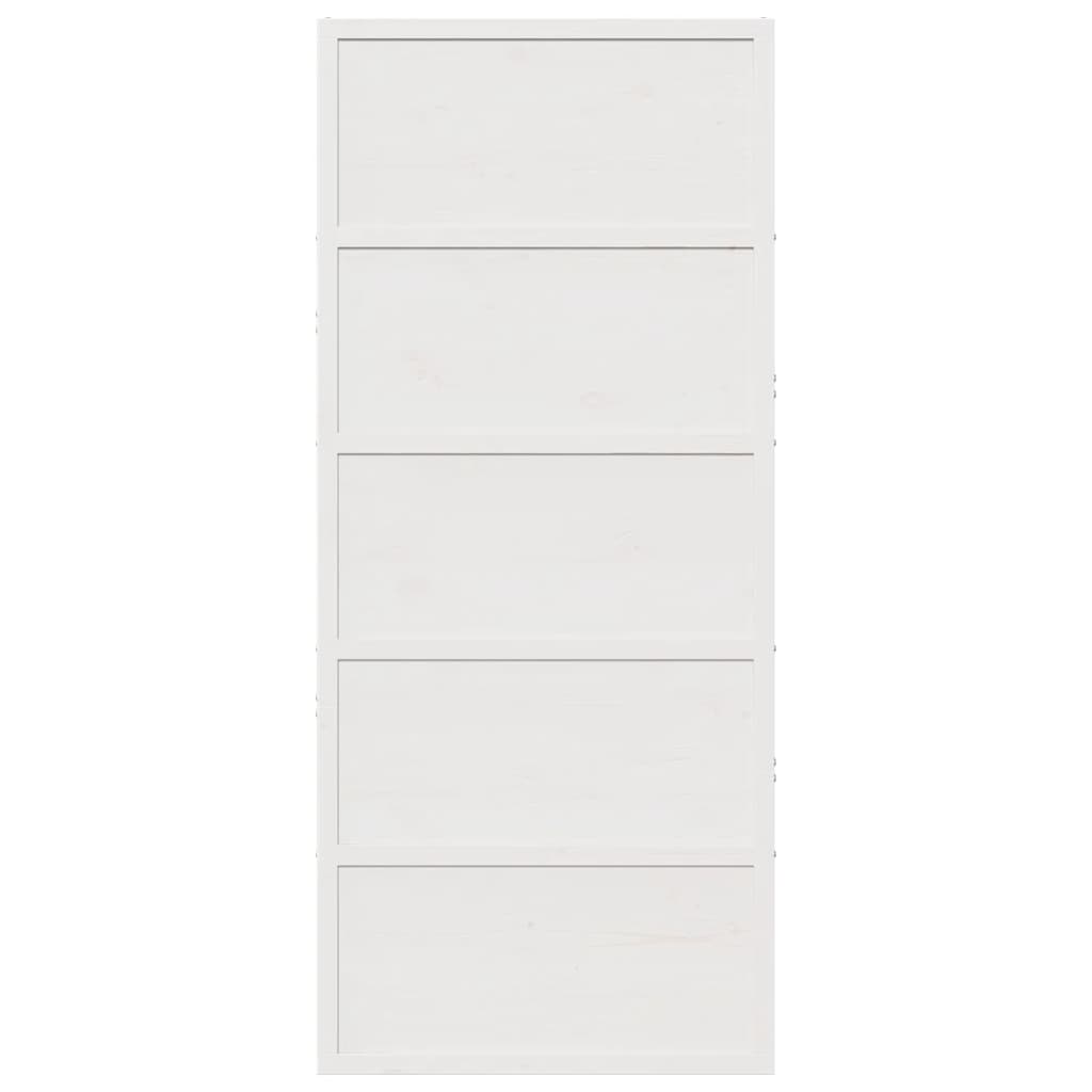 vidaXL Barn Door White 90x208 cm Solid Wood Pine