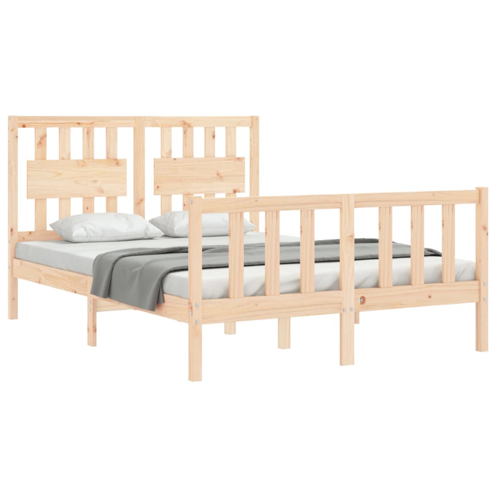 vidaXL Bed Frame without Mattress 140x200 cm Solid Wood Pine