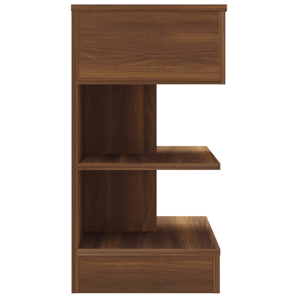 vidaXL Bedside Cabinet Brown Oak 40x35x65 cm Engineered Wood