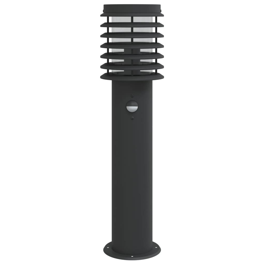 vidaXL Outdoor Floor Lamp with Sensor Black 60 cm Stainless Steel