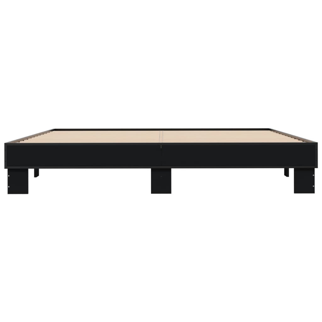 vidaXL Bed Frame without Mattress Black 180x200 cm Super King