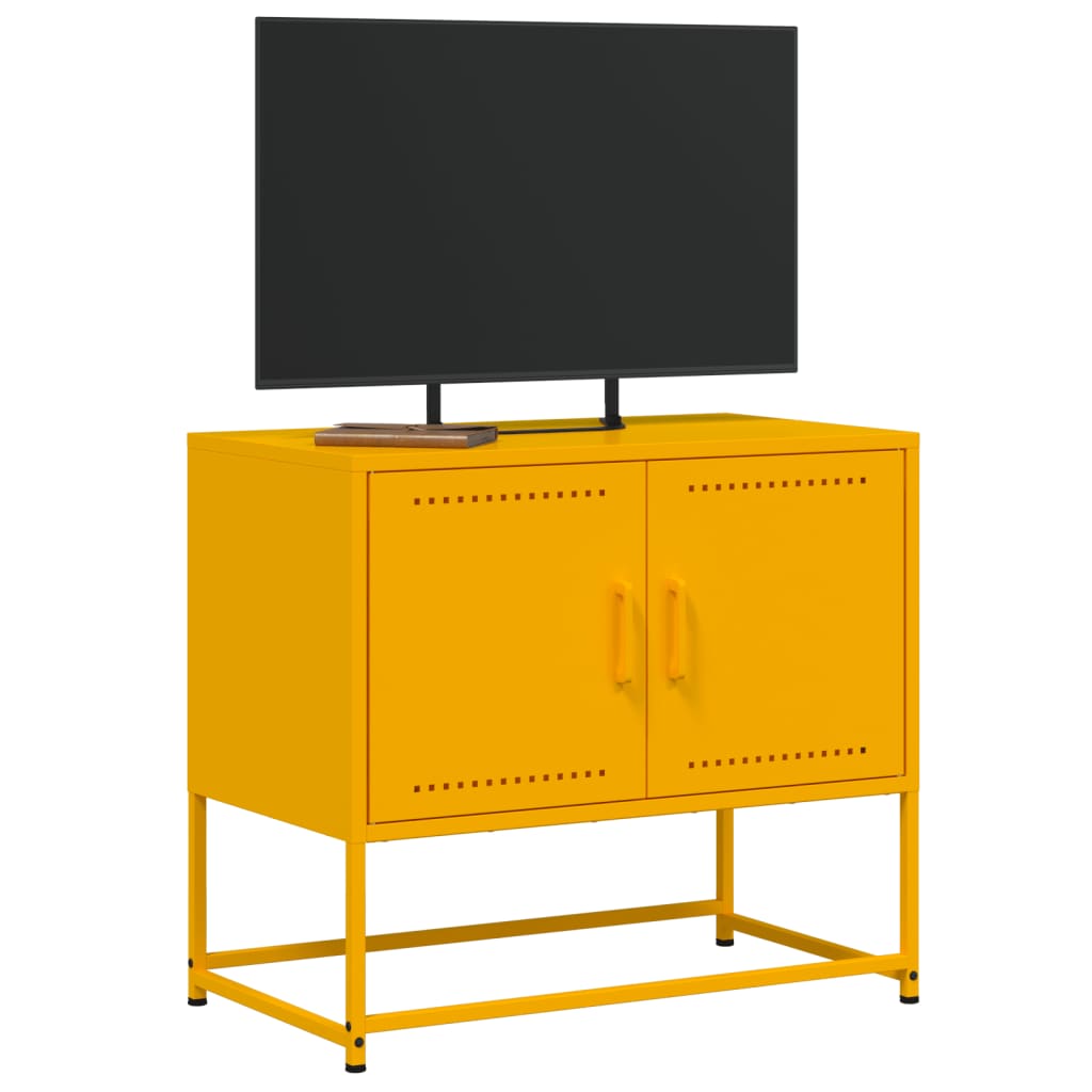 vidaXL TV Cabinet Mustard Yellow 68.5x39x60.5 cm Steel