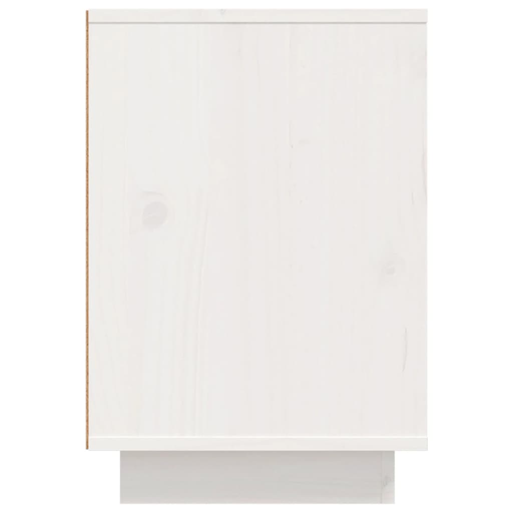 vidaXL Bedside Cabinet White 50x34x50 cm Solid Wood Pine