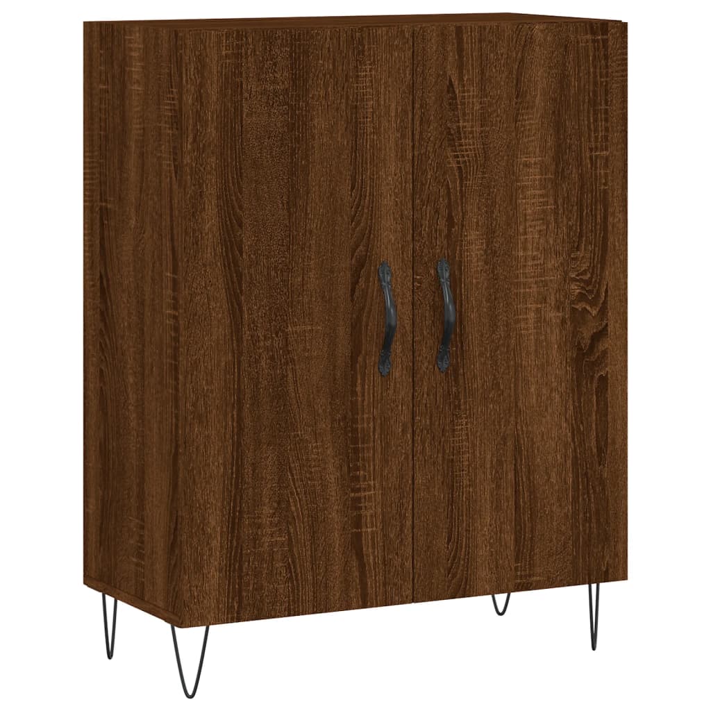 vidaXL Highboard Brown Oak 69.5x34x180 cm Engineered Wood