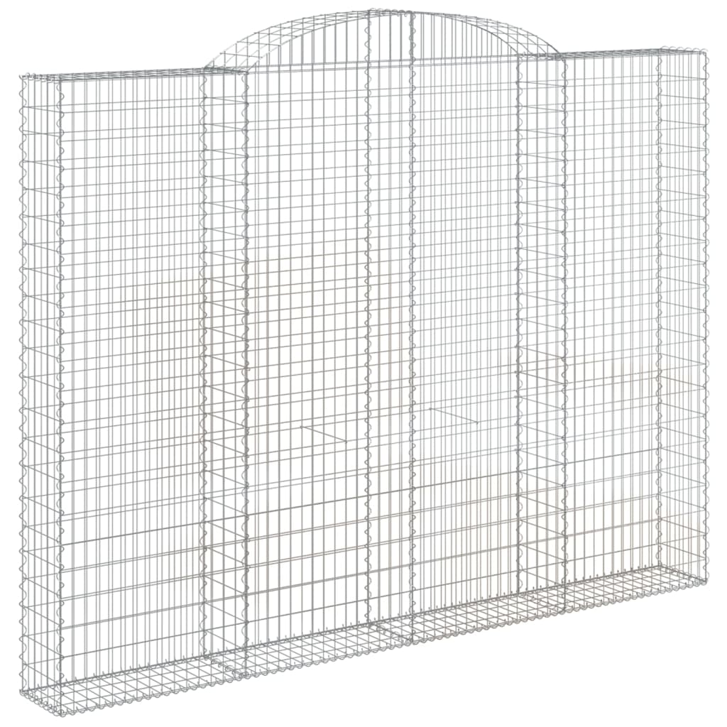 vidaXL Arched Gabion Basket 300x30x220/240 cm Galvanised Iron