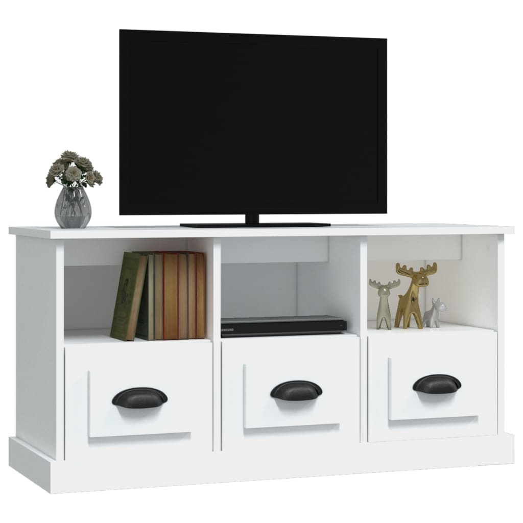 vidaXL TV Cabinet White 100x35x50 cm Engineered Wood