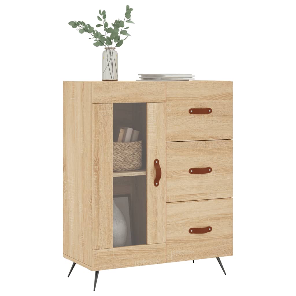 vidaXL Sideboard Sonoma Oak 69.5x34x90 cm Engineered Wood