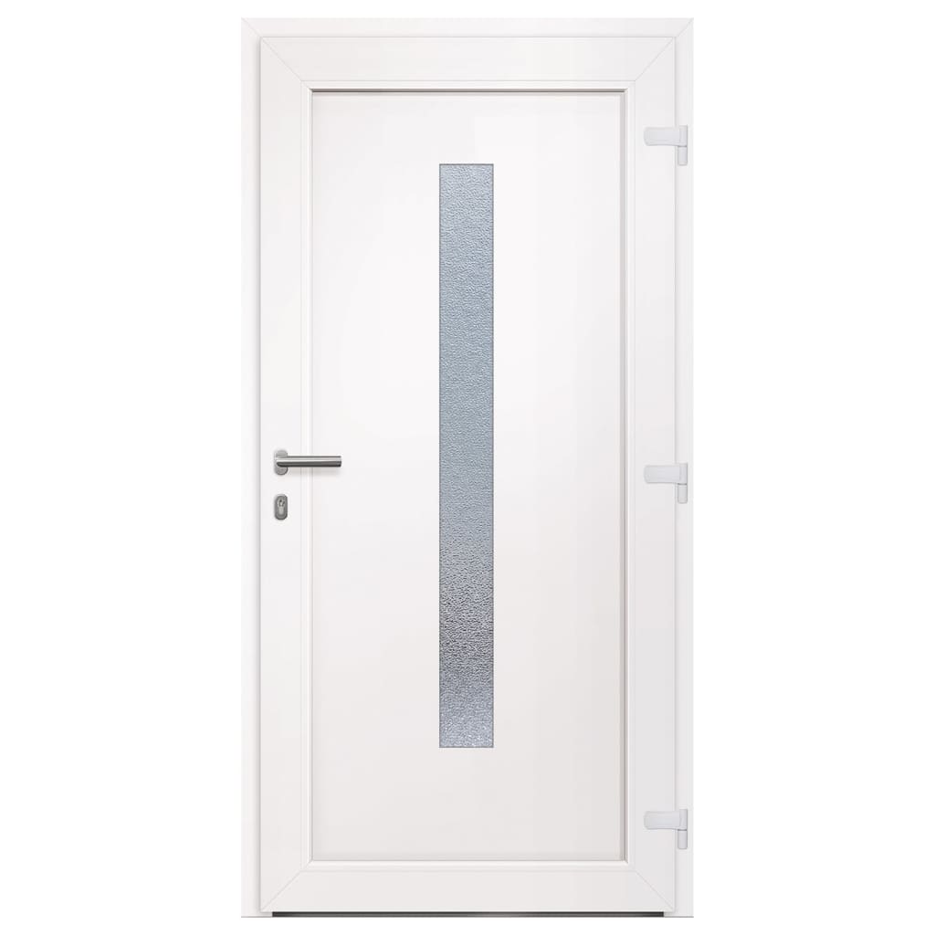 vidaXL Front Door White 108x200 cm PVC