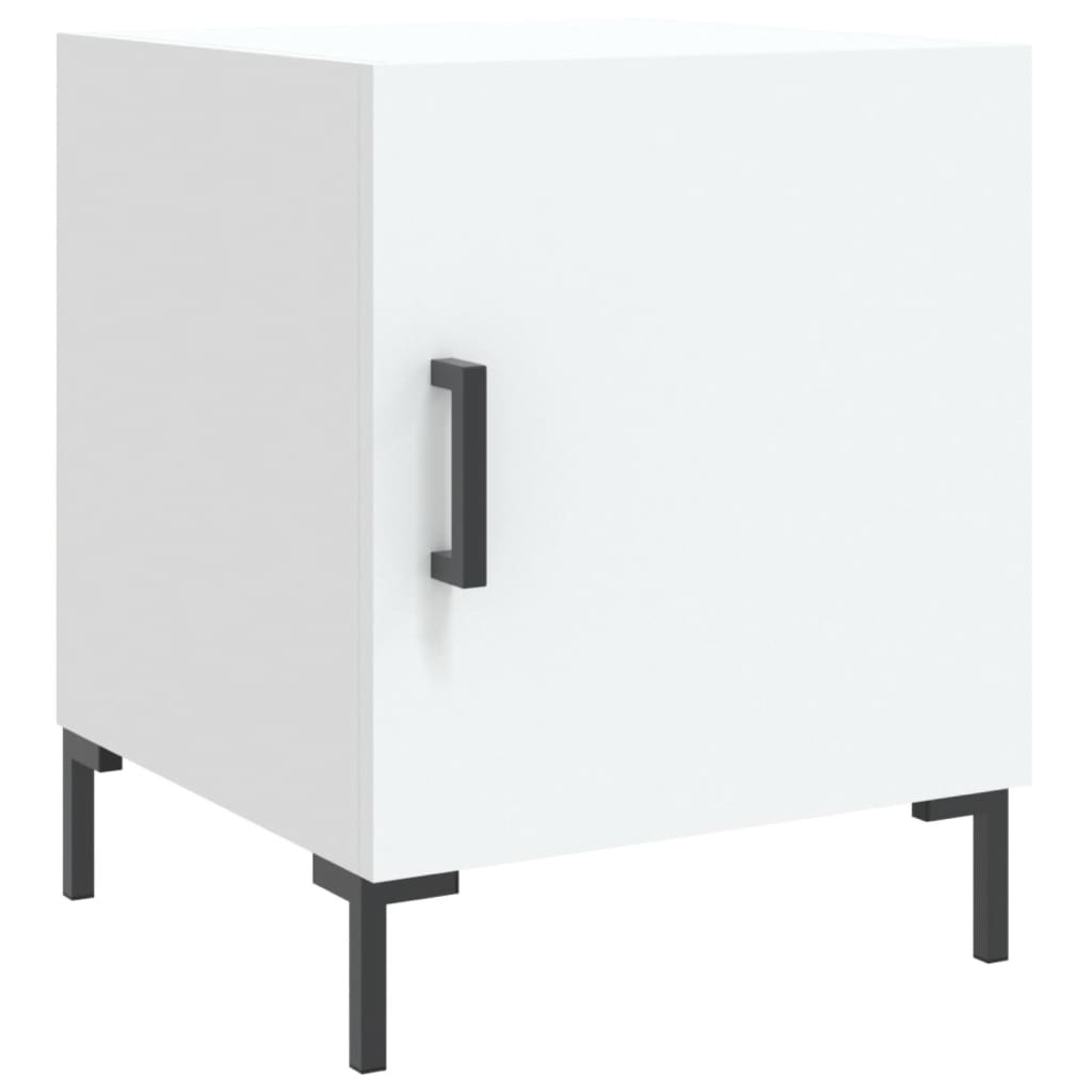 vidaXL Bedside Cabinets 2 pcs White 40x40x50 cm Engineered Wood