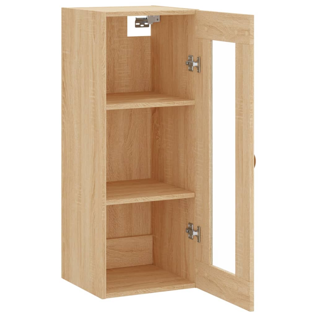 vidaXL Wall Mounted Cabinet Sonoma Oak 34.5x34x90 cm