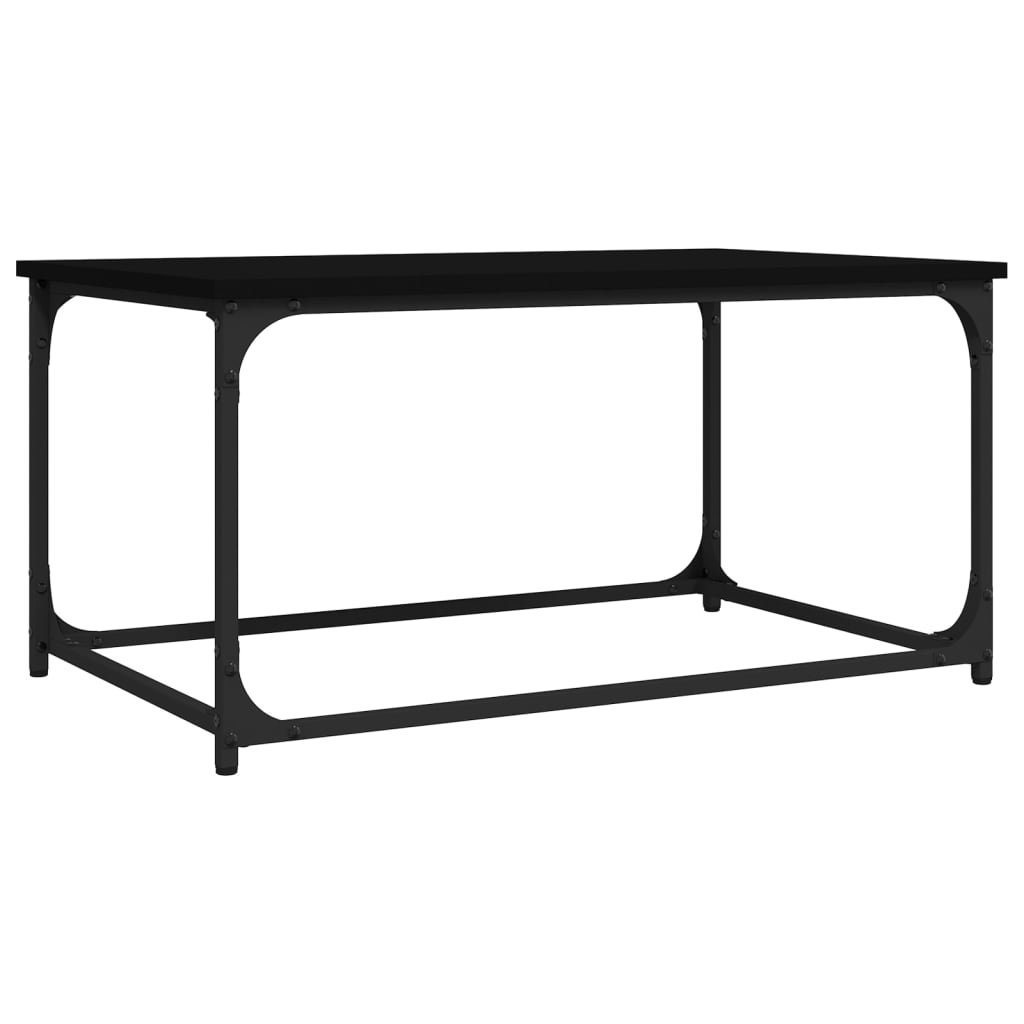 vidaXL Coffee Table Black 80x50x40 cm Engineered Wood and Iron