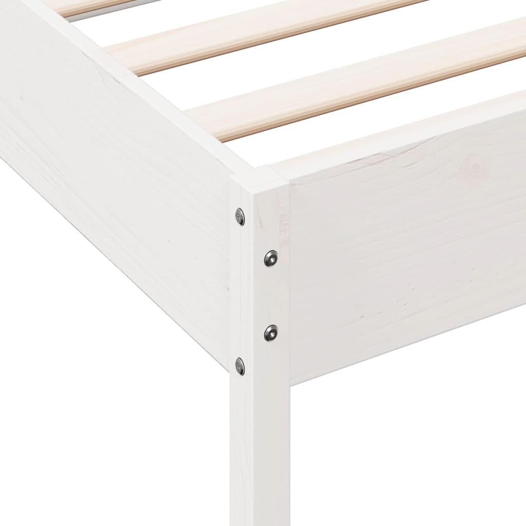 vidaXL Bed Frame without Mattress White 90x200 cm Solid Wood Pine