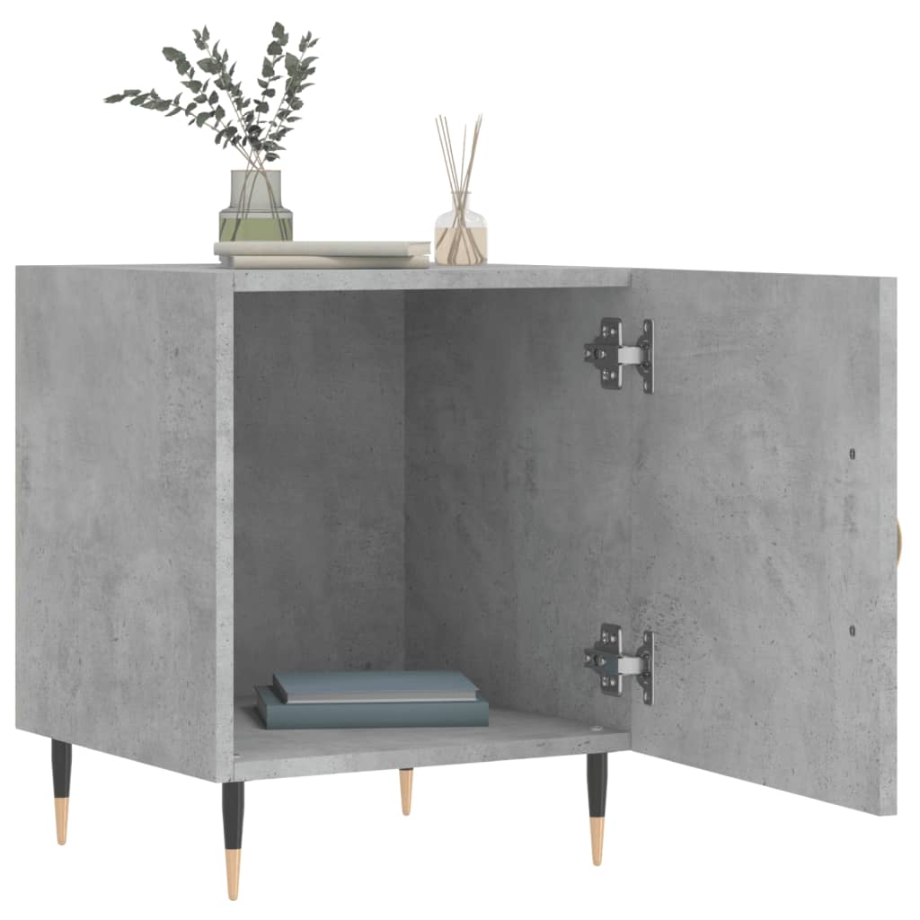 vidaXL Bedside Cabinets 2 pcs Concrete Grey 40x40x50 cm Engineered Wood