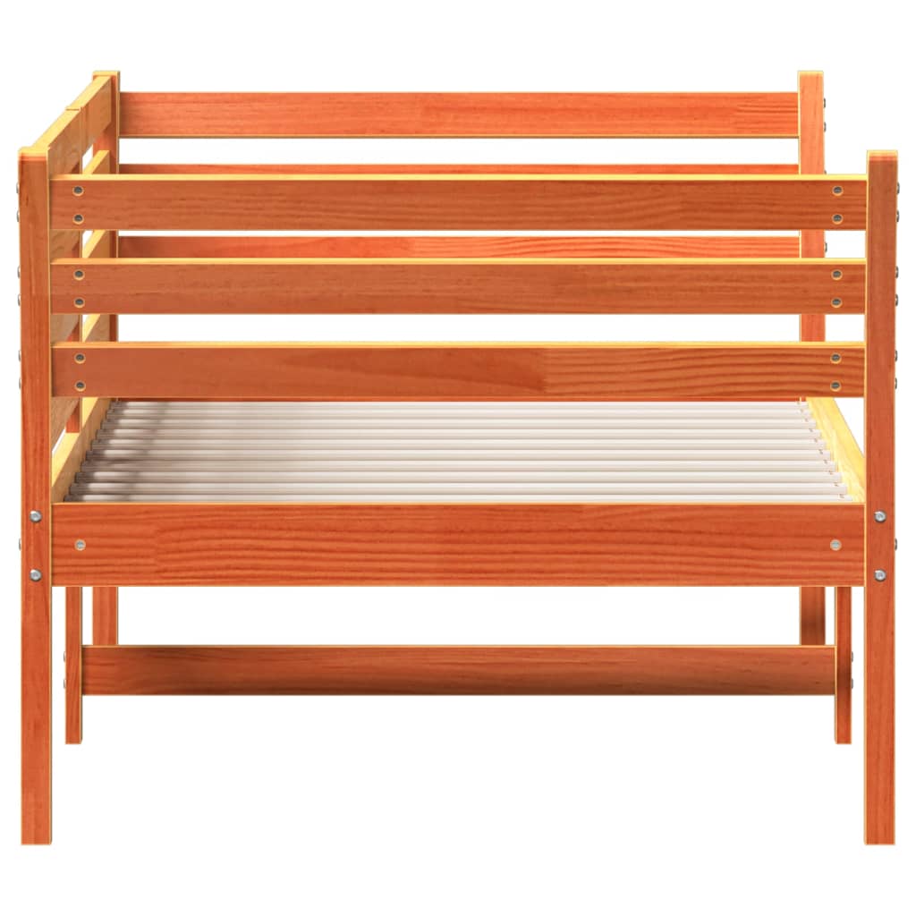 vidaXL Day Bed without Mattress Wax Brown 80x200 cm Solid Wood Pine