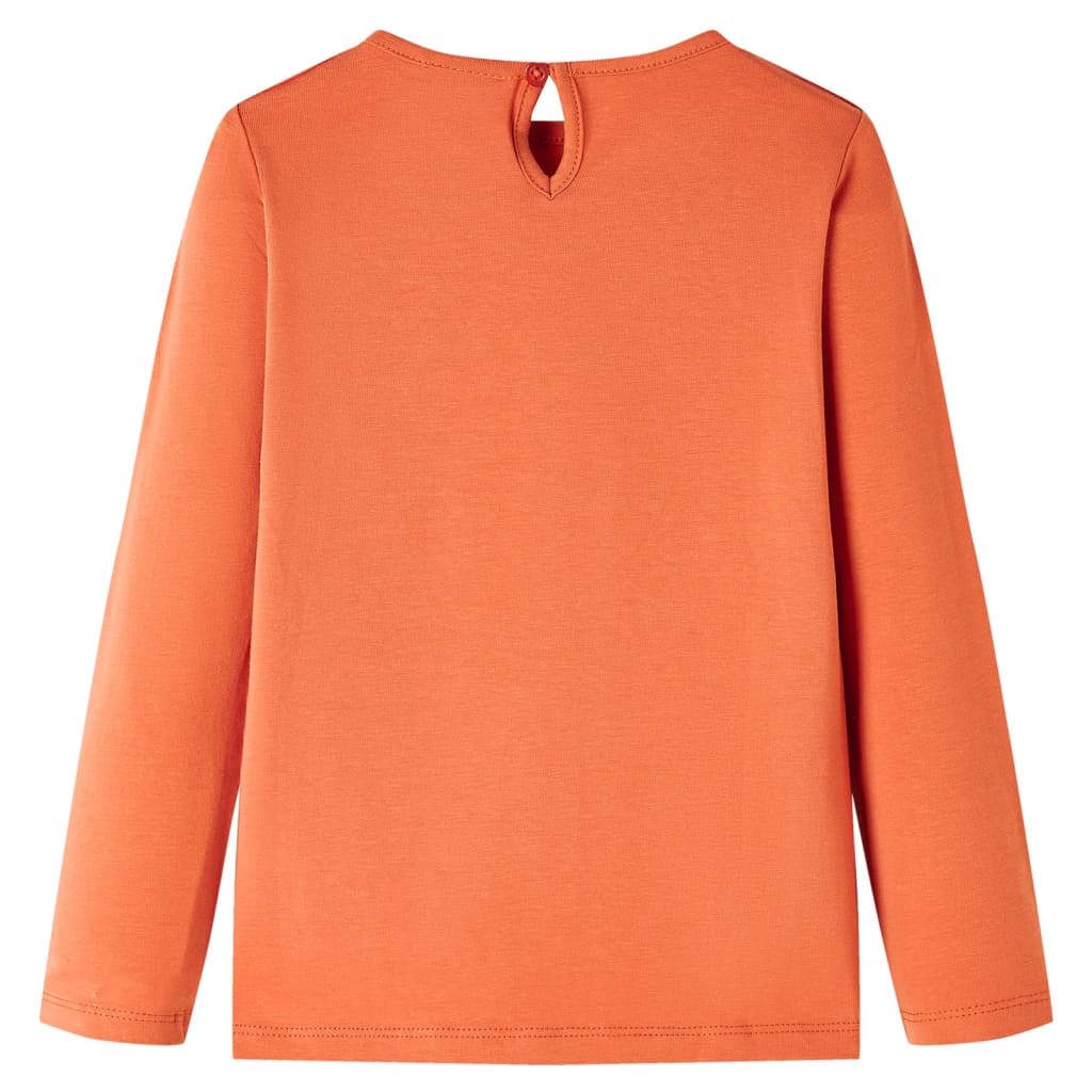 Kids' T-shirt with Long Sleeves Burnt Orange 104