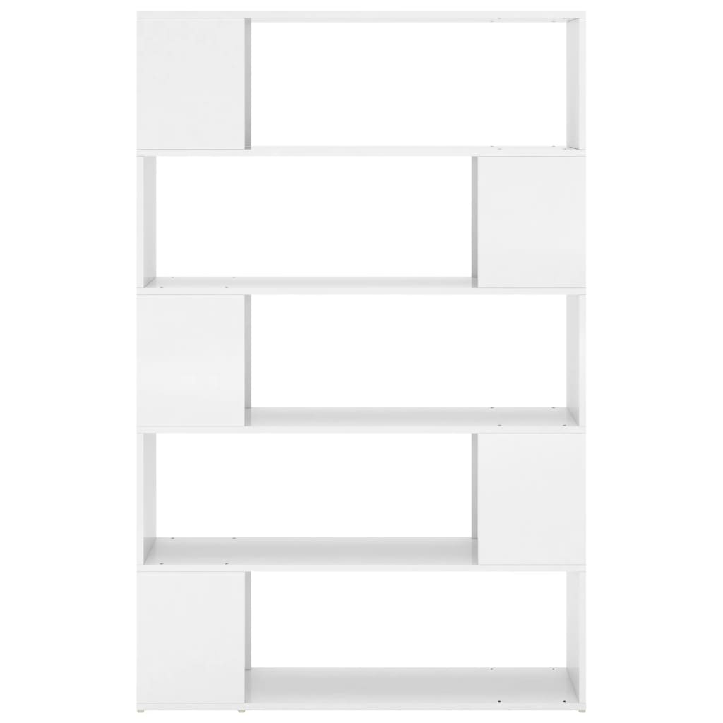 vidaXL Book Cabinet Room Divider High Gloss White Engineered Wood