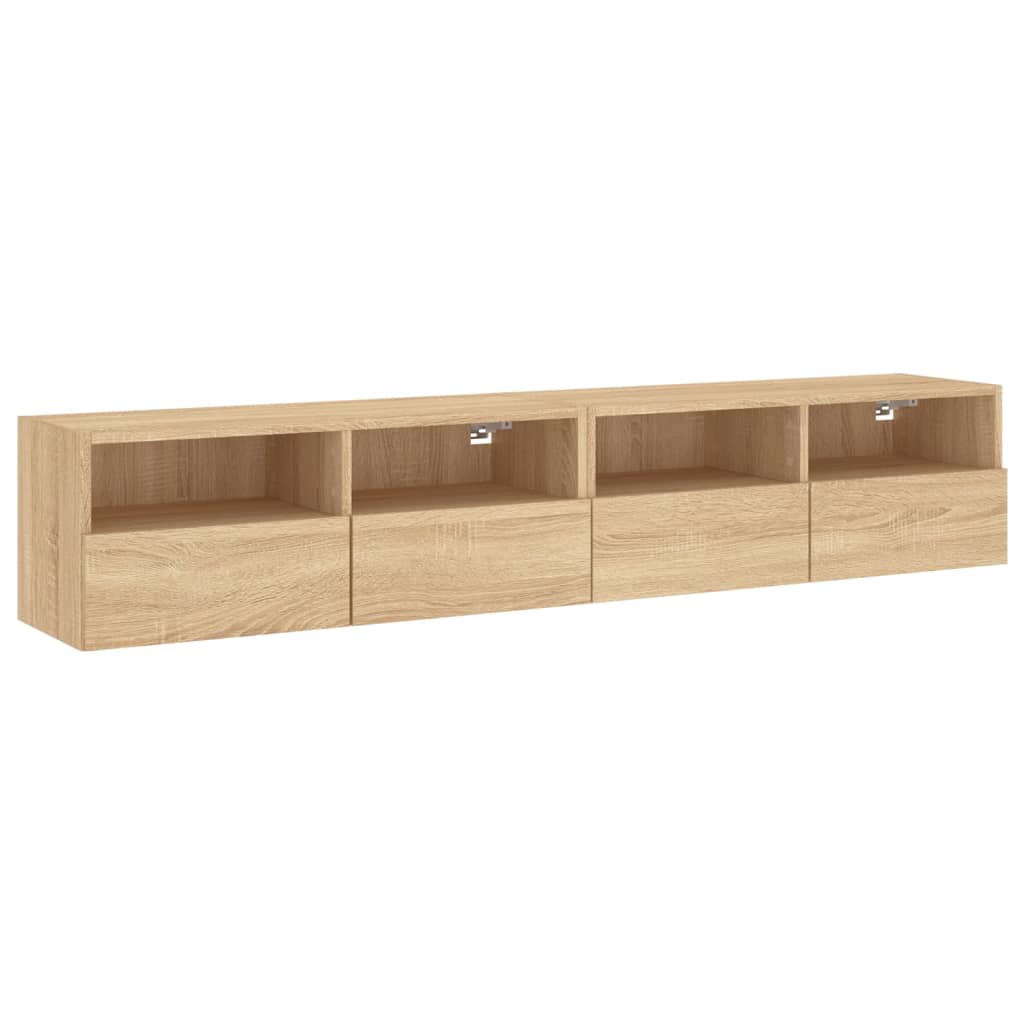 vidaXL TV Wall Cabinets 2 pcs Sonoma Oak 80x30x30 cm Engineered Wood