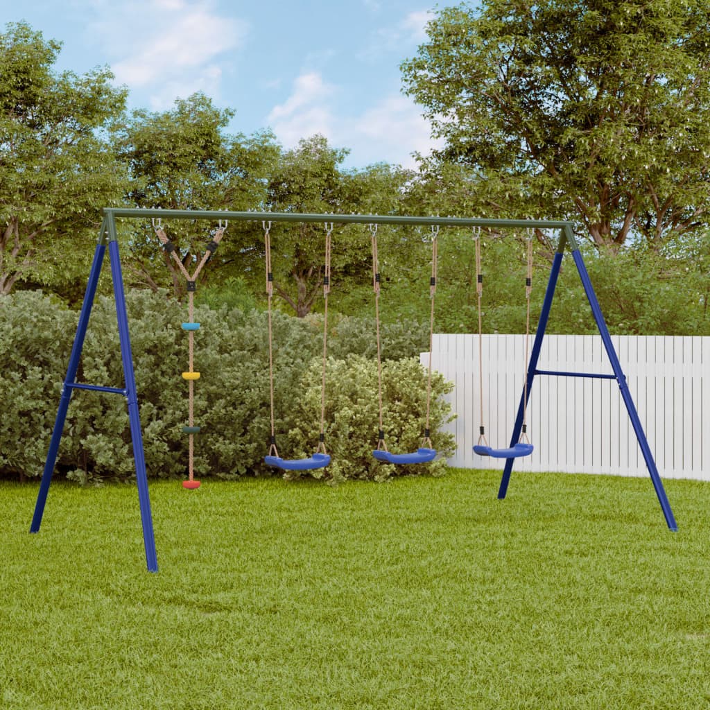 vidaXL Outdoor Swing Set with Swings and Disc Swing