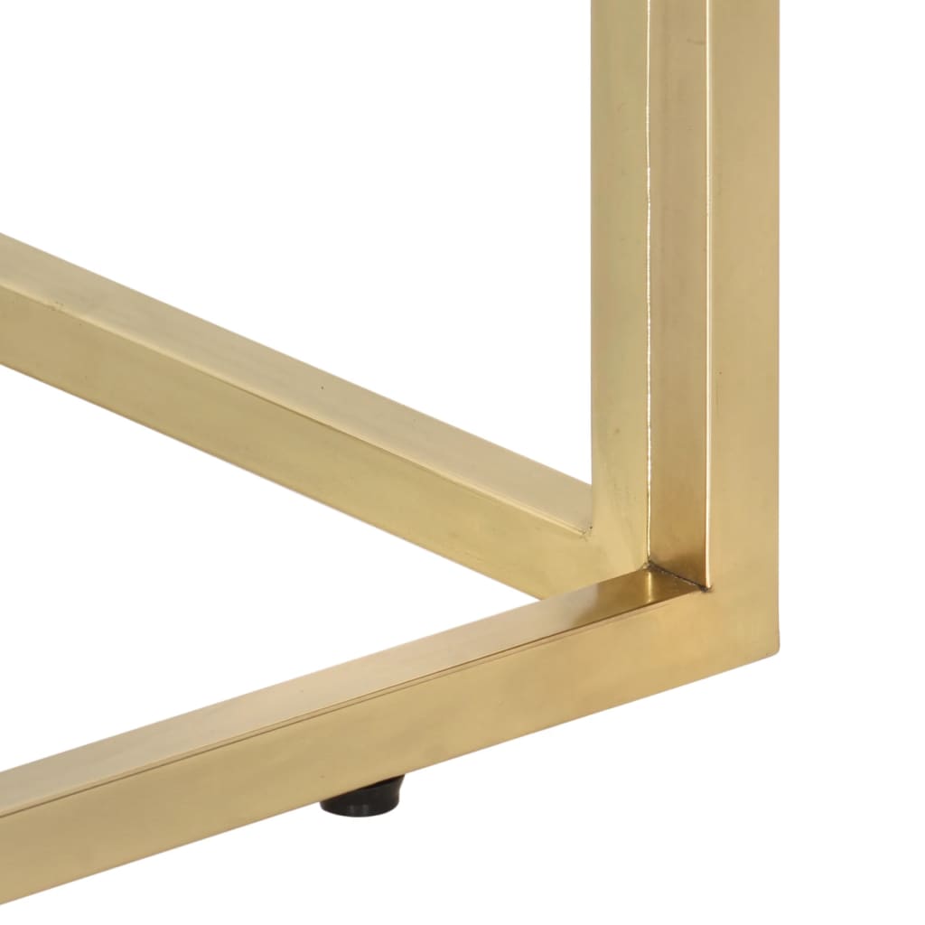 vidaXL Console Table Gold Stainless Steel and Tempered Glass