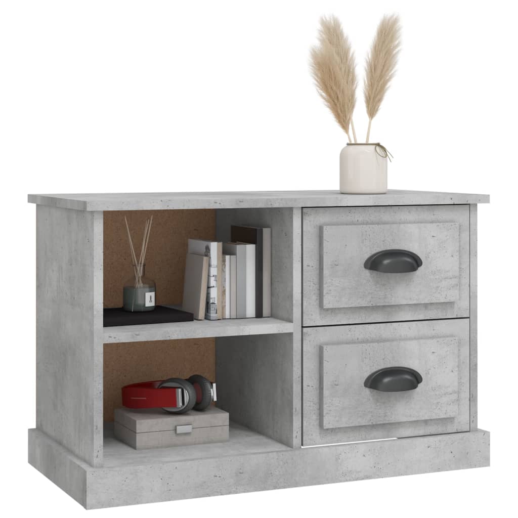 vidaXL TV Cabinet Concrete Grey 73x35.5x47.5 cm Engineered Wood