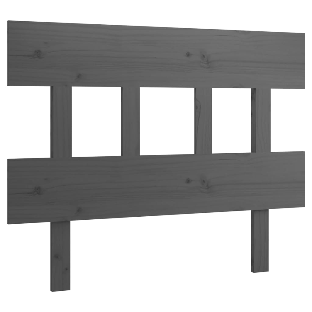 vidaXL Bed Headboard Grey 103.5x3x81 cm Solid Wood Pine