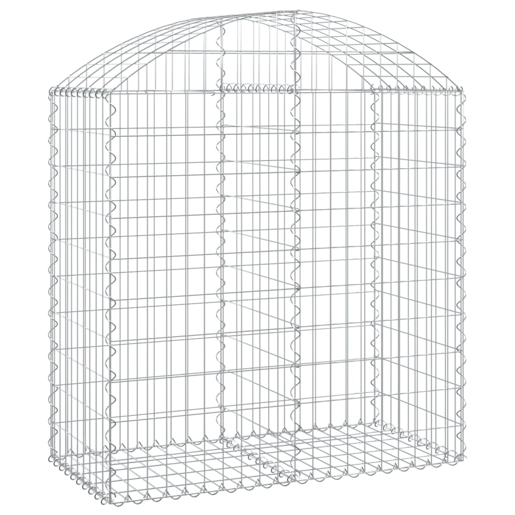 vidaXL Arched Gabion Basket 100x50x100/120 cm Galvanised Iron