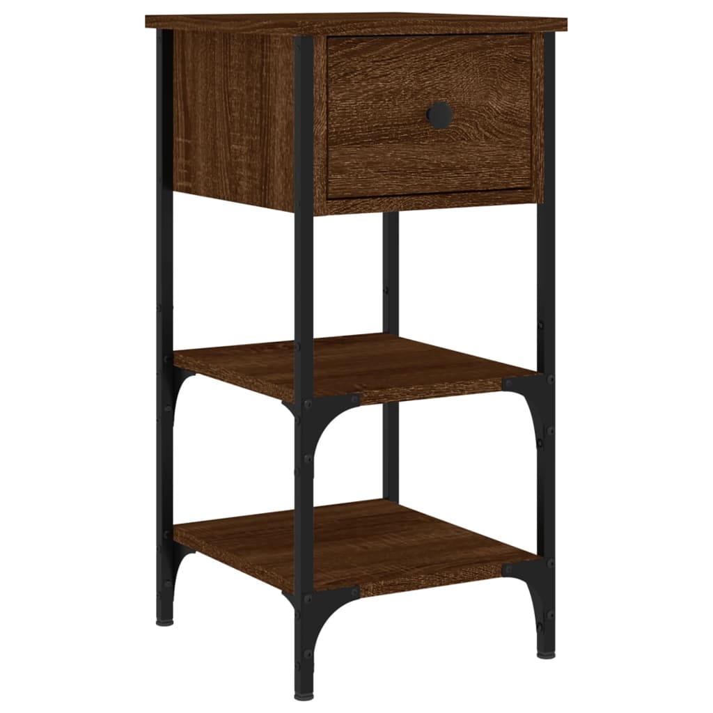 vidaXL Bedside Cabinets 2 pcs Brown Oak 34x36x70 cm Engineered Wood