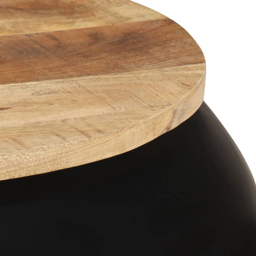 vidaXL Coffee Table Black 68x68x30 cm Solid Mango Wood