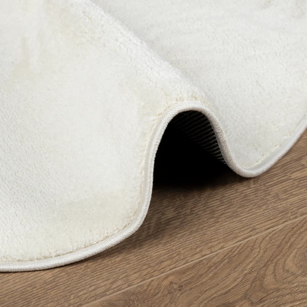 vidaXL Rug OVIEDO Short Pile Cream Ø 200 cm