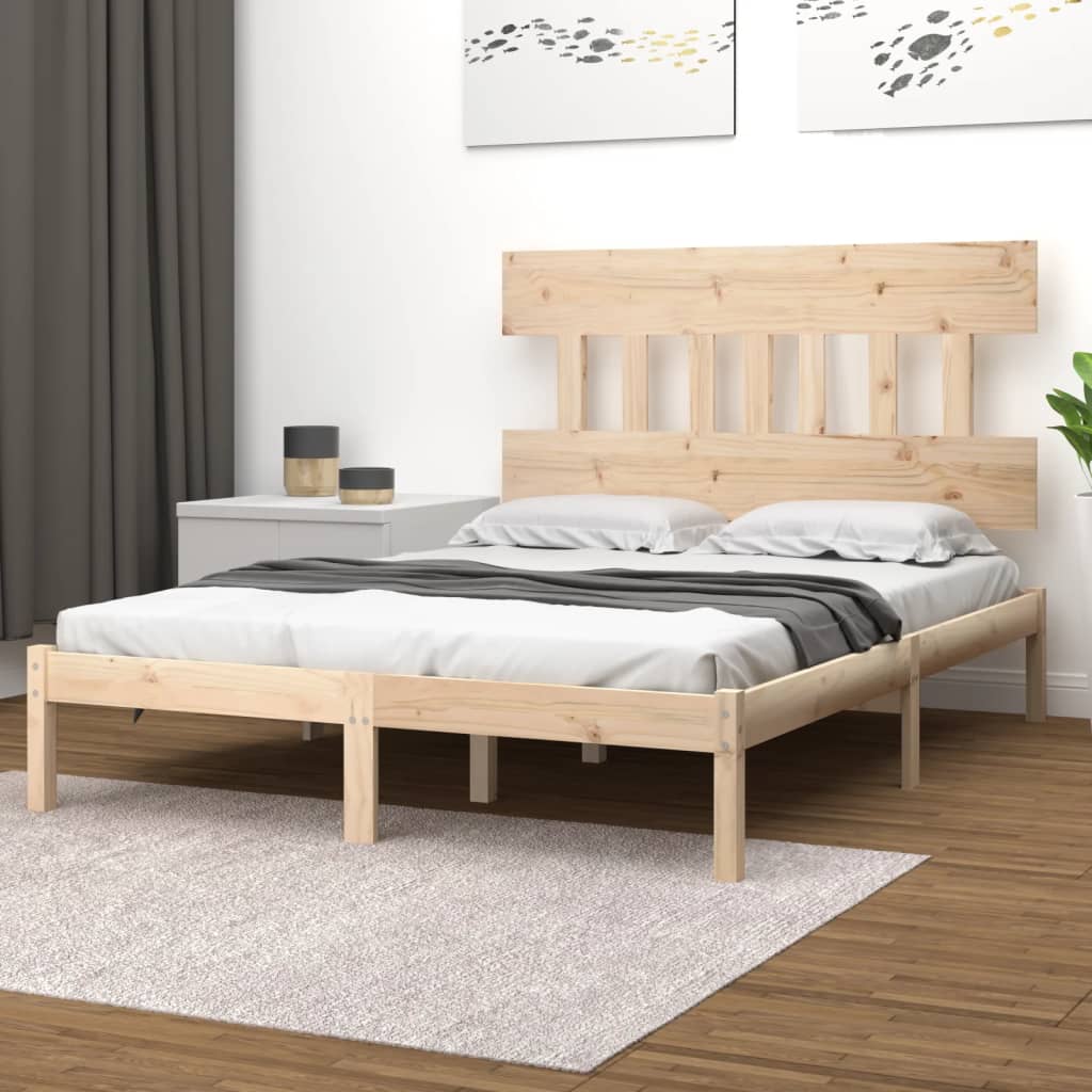 vidaXL Bed Frame without Mattress 140x190 cm Solid Wood