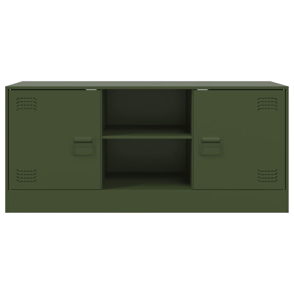 vidaXL TV Cabinet Olive Green 99x39x44 cm Steel