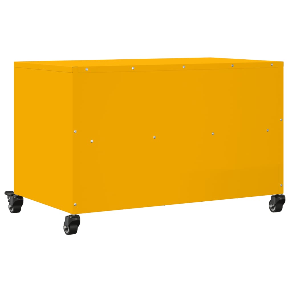 vidaXL TV Cabinet Mustard Yellow 68x39x43.5 cm Steel