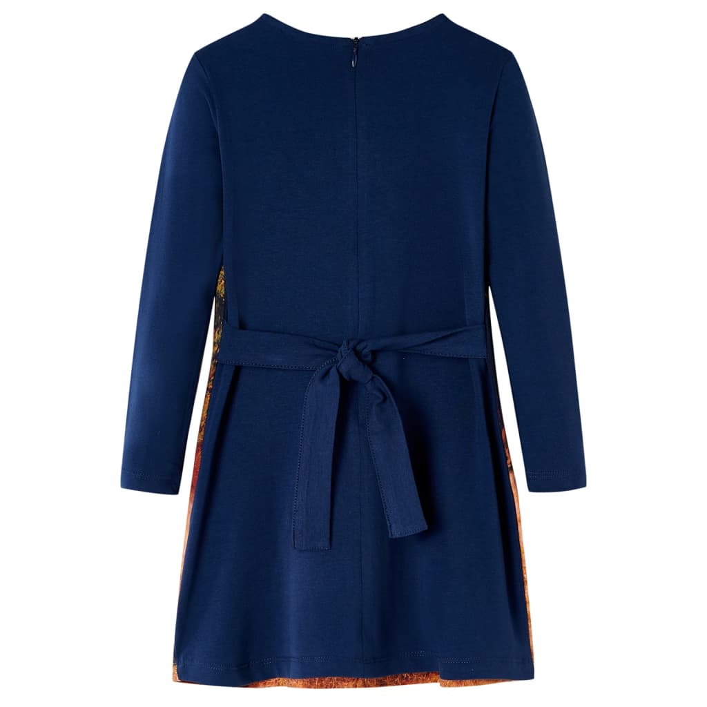 Kids' Dress with Long Sleeves Navy 116