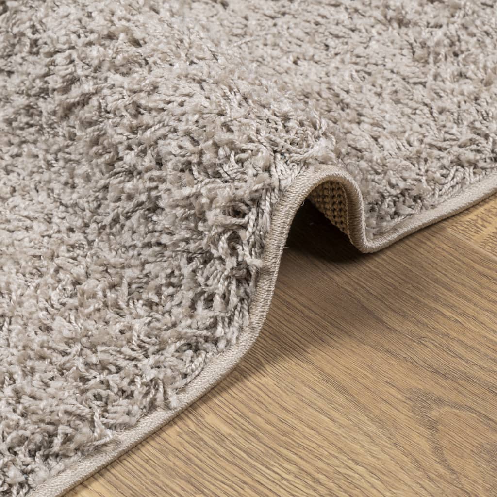 vidaXL Shaggy Rug PAMPLONA High Pile Modern Beige 160x160 cm