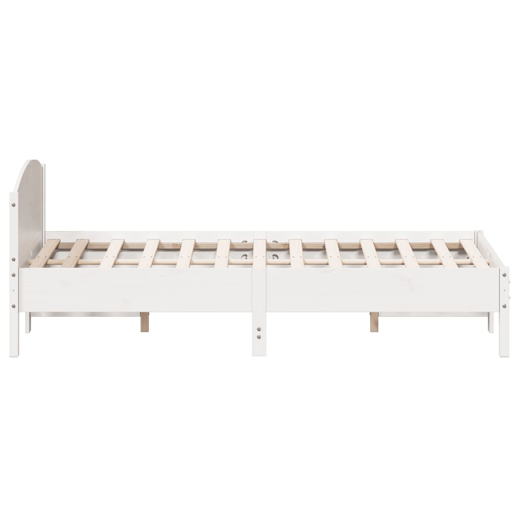 vidaXL Bed Frame without Mattress White 120x200 cm Solid Wood Pine