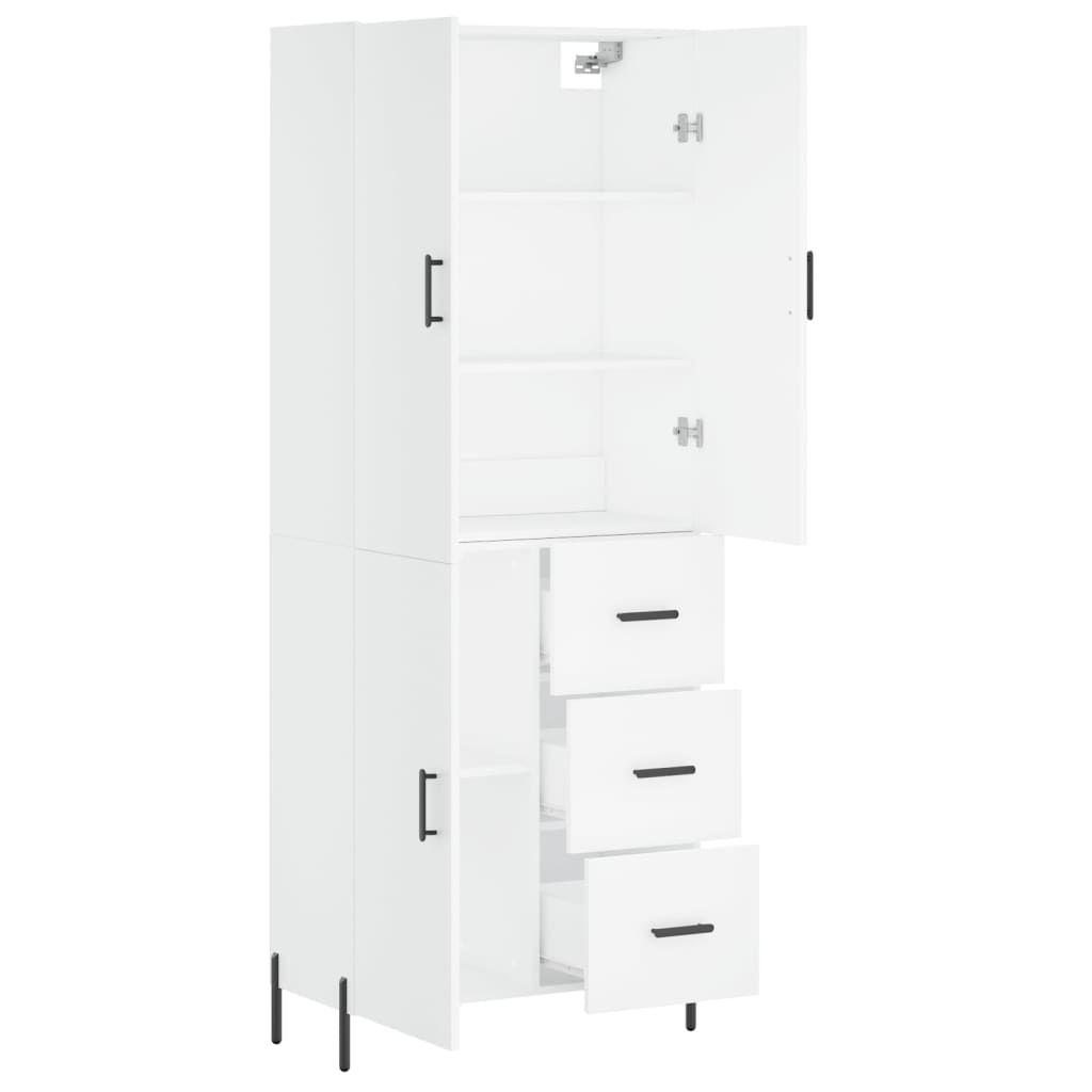 vidaXL Highboard White 69.5x34x180 cm Engineered Wood