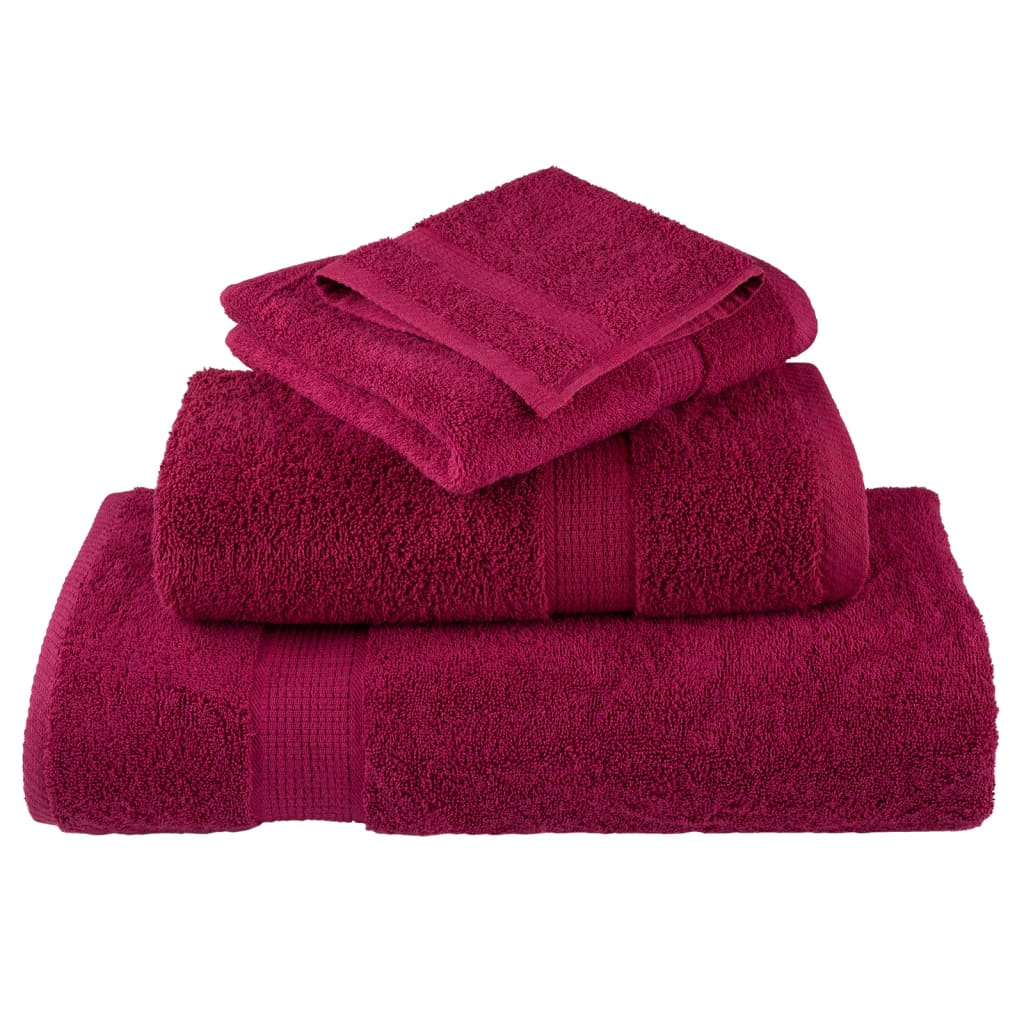 vidaXL Premium Sauna Towels SOLUND 4pcs Bordeaux 80x200cm 600gsm